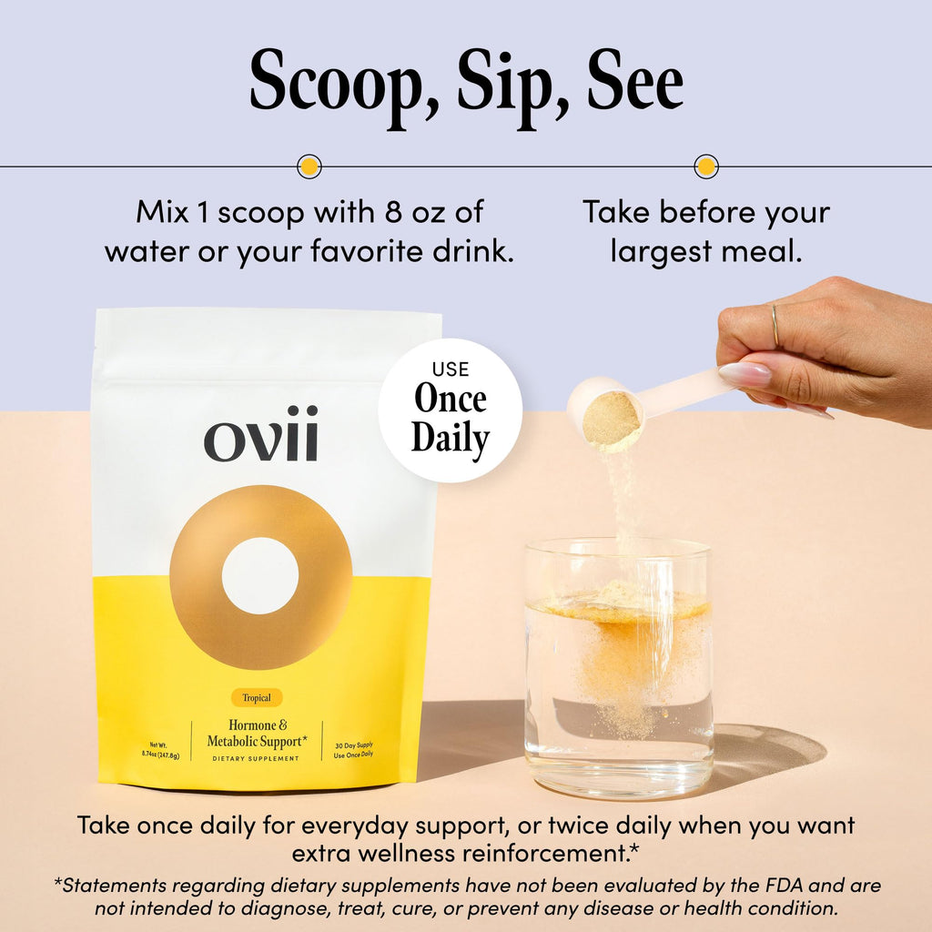 Ovii Metabolic Support for Women – Reducose® White Mulberry with Myo-Inositol & D-Chiro Inositol 40:1 Blend – Daily Wellness, Metabolic Balance & Appetite Control Supplement – 30 Servings, Tropical - TrustMedUSA