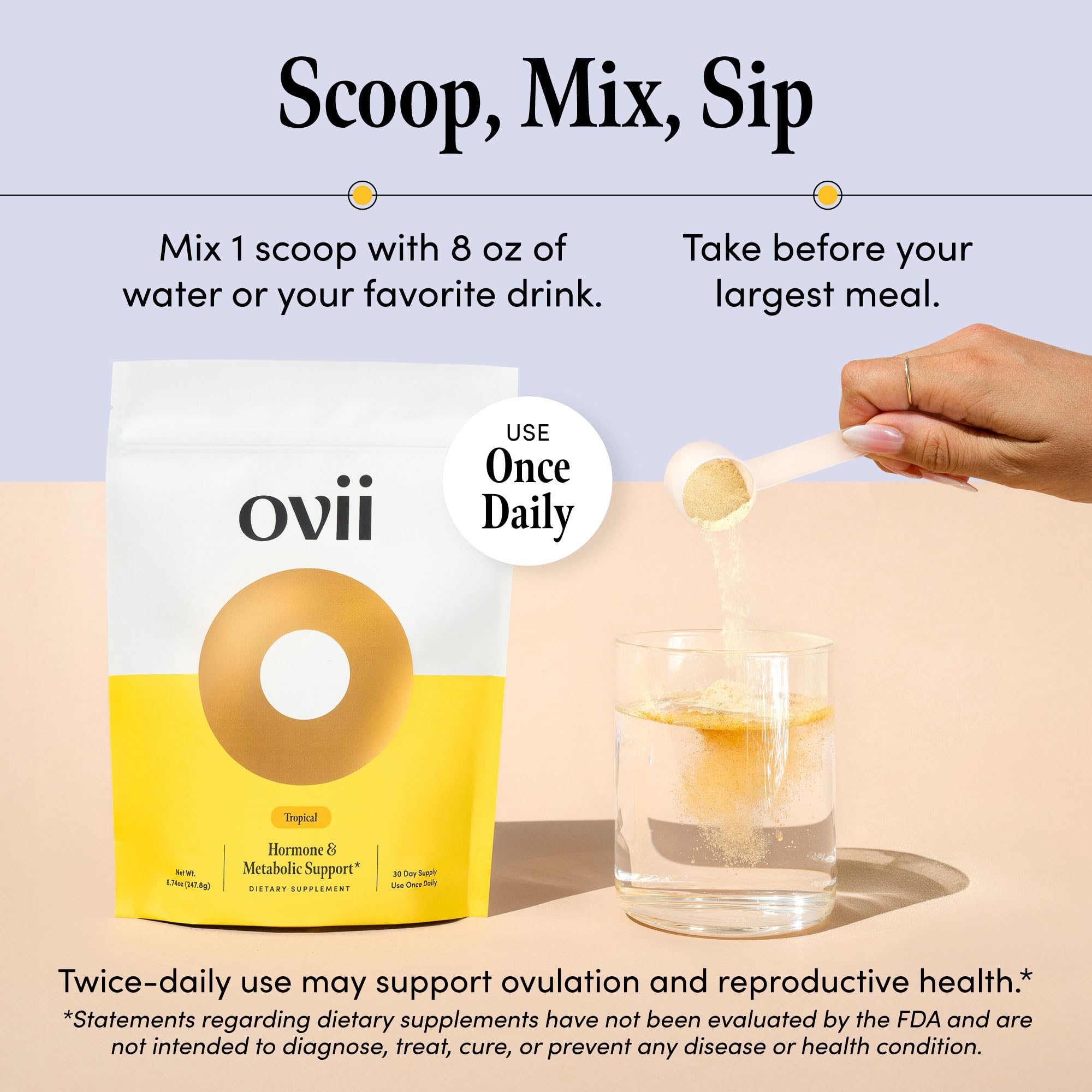 Ovii Metabolic Support for Women – Reducose® White Mulberry with Myo-Inositol & D-Chiro Inositol 40:1 Blend – Hormone Balance, Glucose Support & Appetite Control Supplement – 30 Servings, Tropical - TrustMedUSA