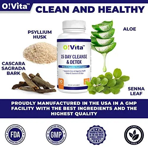 O!VITA 15-Day Cleanse and Detox Supports Digestive and Colon Health, Special Formula - TrustMedUSA