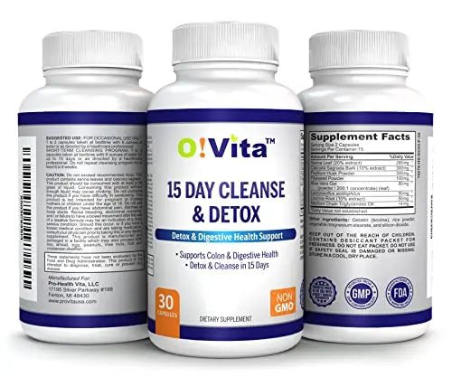 O!VITA 15-Day Cleanse and Detox Supports Digestive and Colon Health, Special Formula - TrustMedUSA
