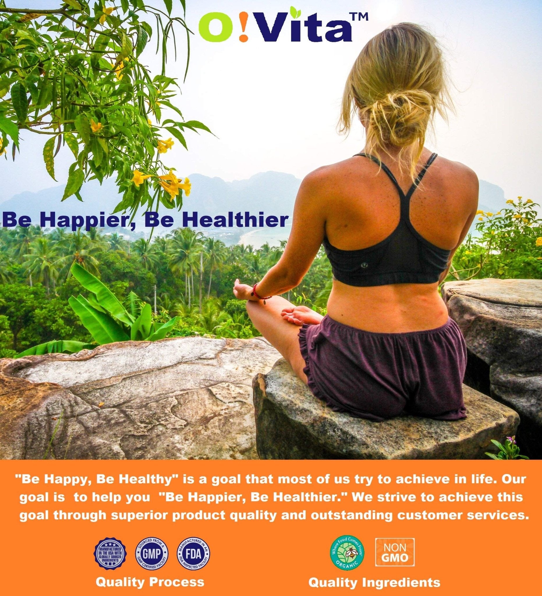 O!VITA Liquid Multivitamin Complete, with a Full Spectrum of Vitamins and Minerals, Plus 42 Fruits and Vegetable Proprietary Blend, Easy Absorption (60 Vegan Liquid Filled Capsules) - TrustMedUSA