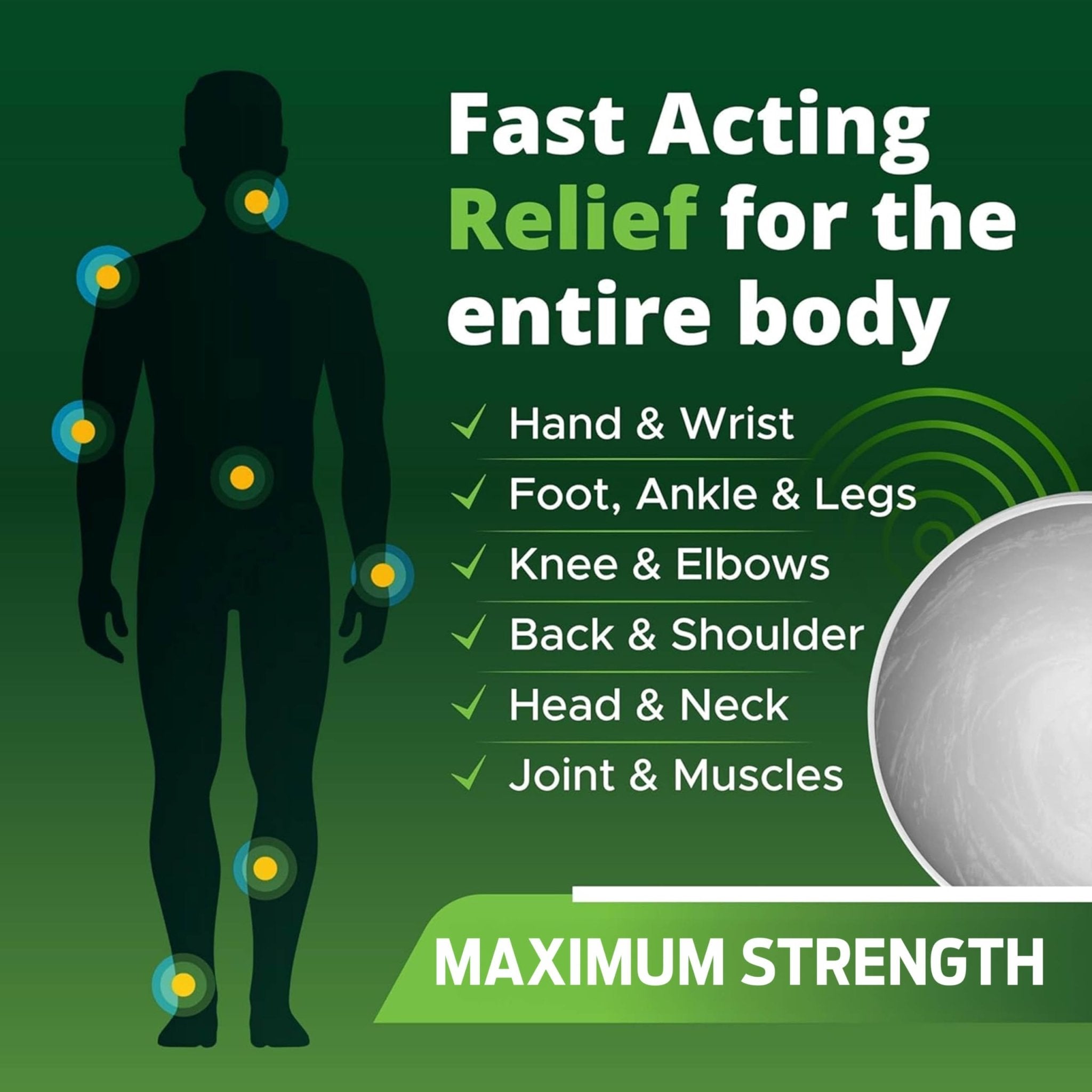 Owell Naturals Deep Penetrating Pain Relief Cream, Maximum Strength Formula for Joints & Muscles, Lower Back, Knees, Hands, Legs, Ankle – Fast Acting Comfort, 7 oz - TrustMedUSA