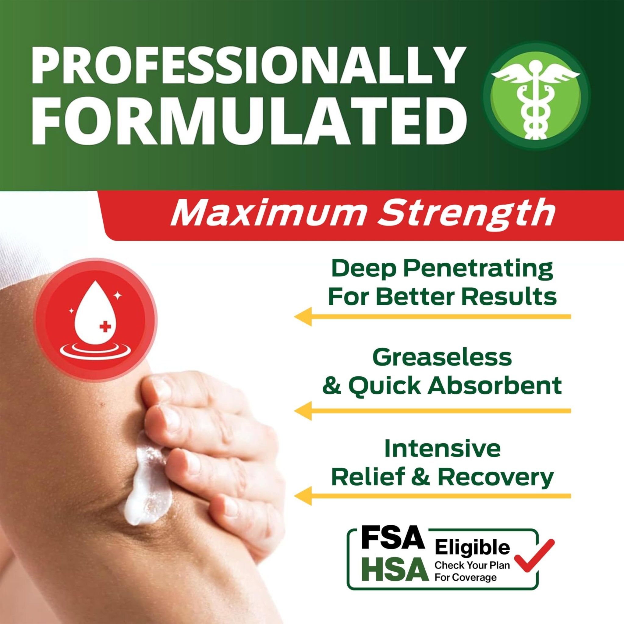 Owell Naturals Deep Penetrating Pain Relief Cream, Maximum Strength Formula for Joints & Muscles, Lower Back, Knees, Hands, Legs, Ankle – Fast Acting Comfort, 7 oz - TrustMedUSA
