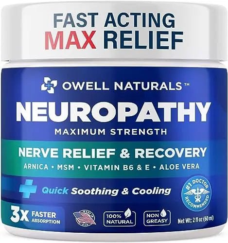 OWELL NATURALS Neuropathy Nerve Relief Cream - Maximum Strength Relief Cream for - TrustMedUSA