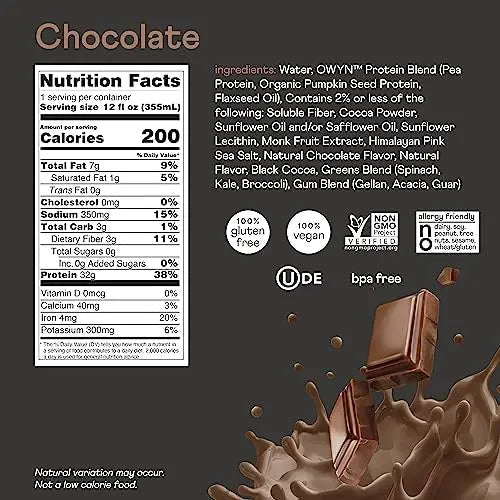 OWYN Only What You Need Pro Elite Vegan High Protein Keto Shake, 32g Protein - TrustMedUSA