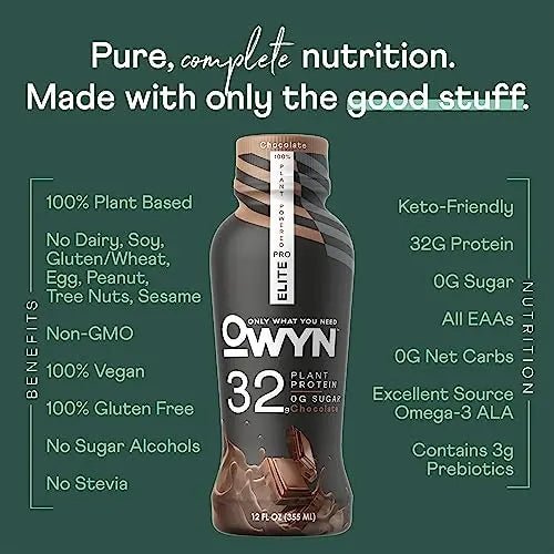 OWYN Only What You Need Pro Elite Vegan High Protein Keto Shake, 32g Protein - TrustMedUSA