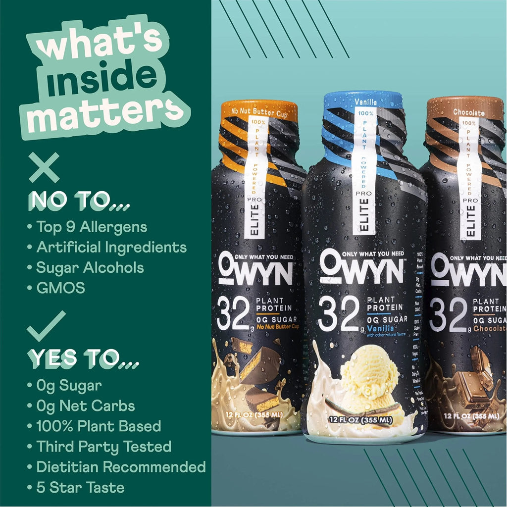 OWYN Only What You Need Pro Elite Vegan Plant Based High Protein Shake, Vanilla - TrustMedUSA