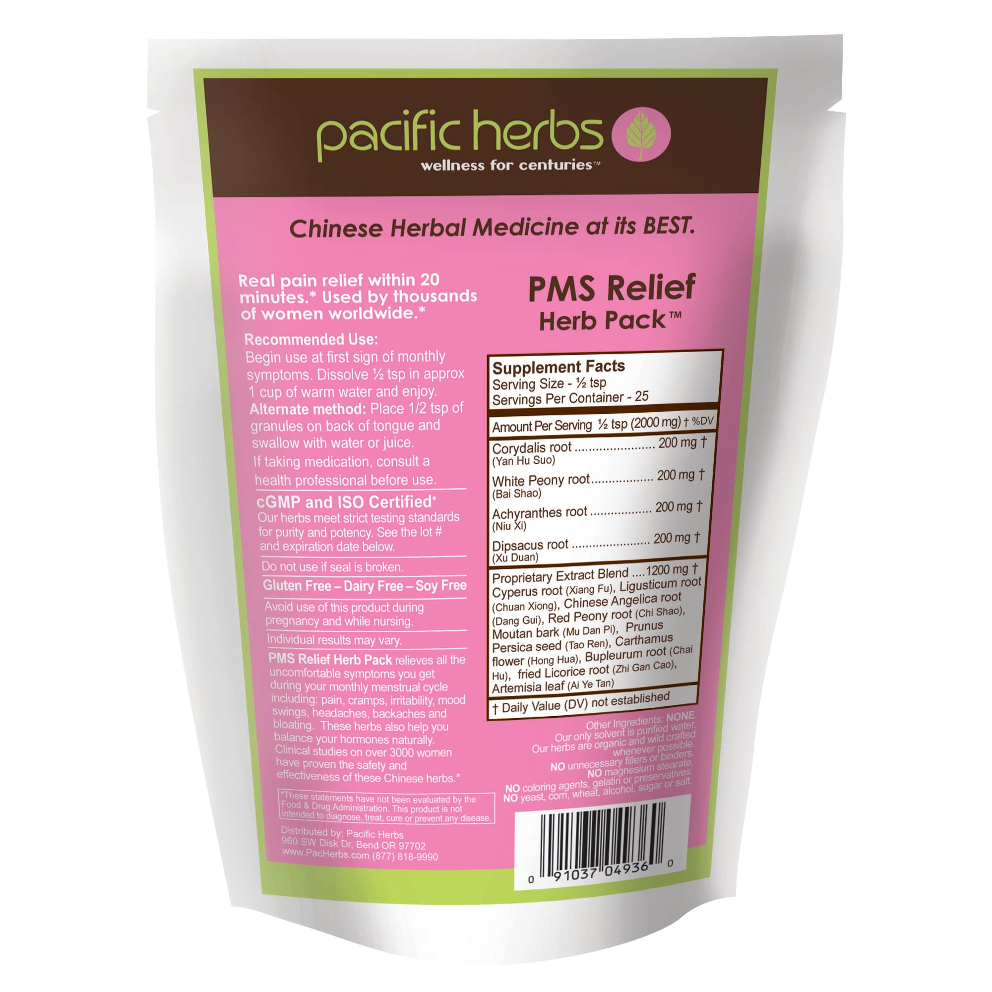 Pacific Herbs Natural PMS Relief Herb Extract - TrustMedUSA