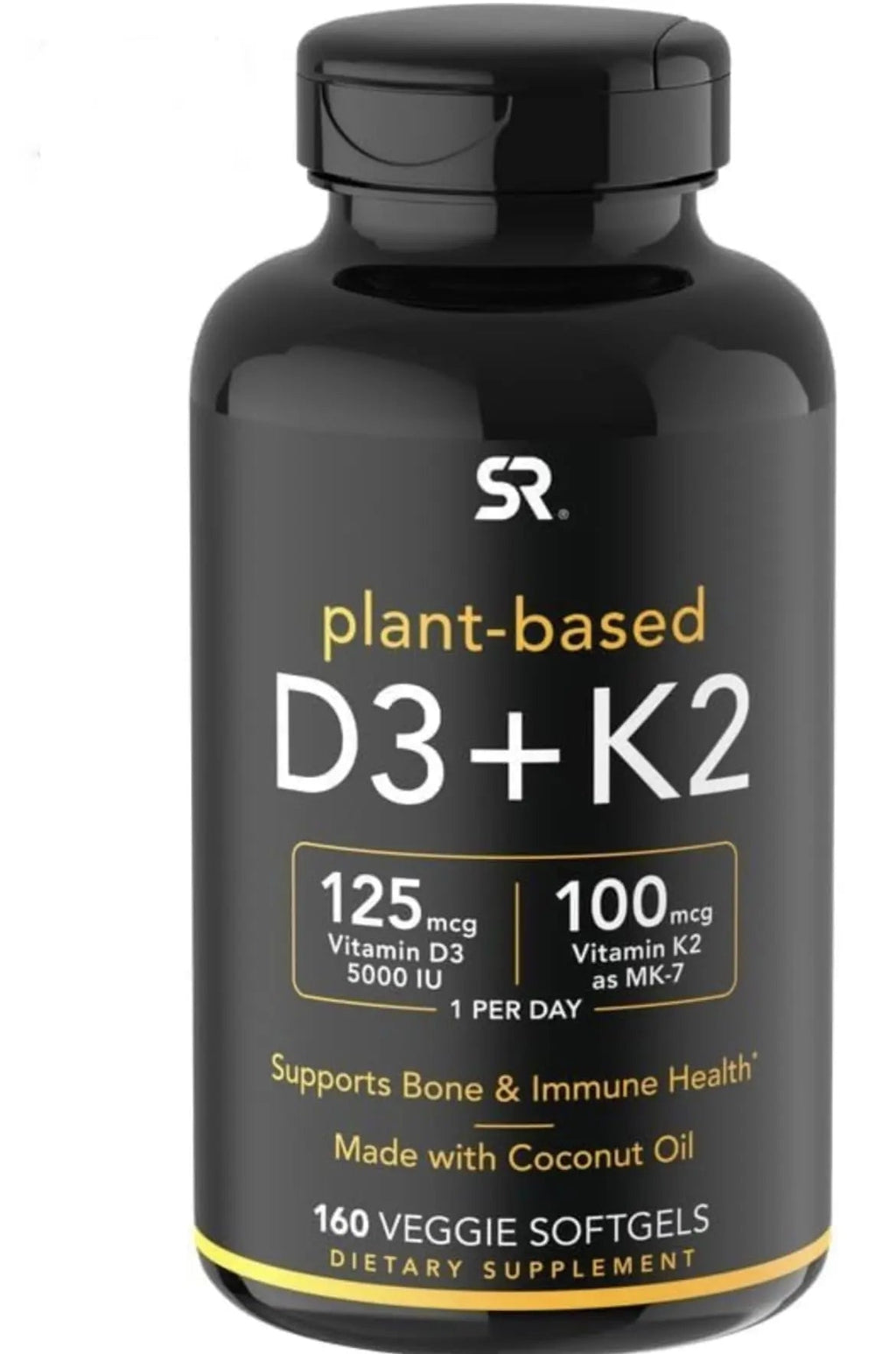 (Pack of 1) 160 Vegan Certified, Non GMO Liquid Softgels rozzunSports Research Vitamin - TrustMedUSA