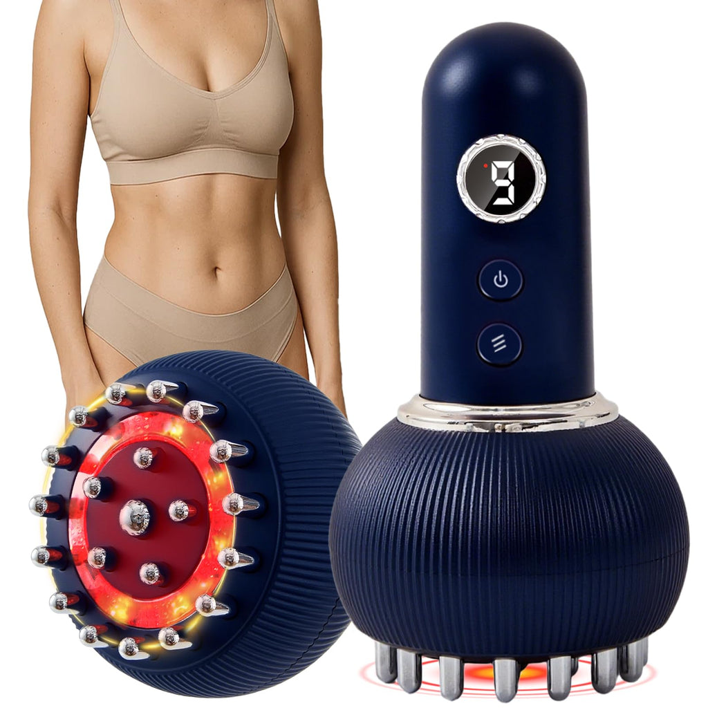 Paiaito Lymphatic Drainage Massager & Anti Cellulite Massage Tool, Helps Reduce Stretch Marks & Cellulite, for Legs, Arms & Belly, Body Sculpting Machine with Microcurrent, Light, Heat & Vibration - Maple Wellness Supplements