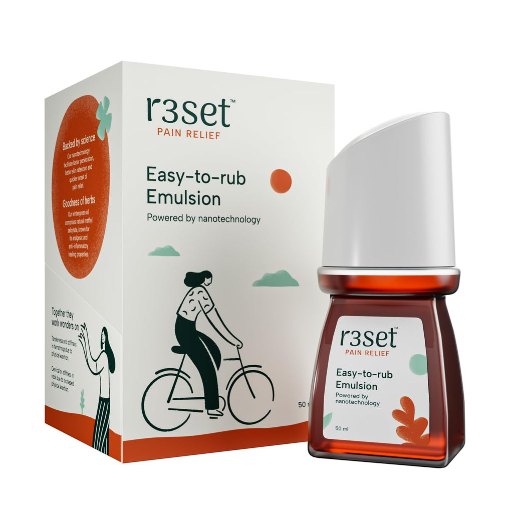 Pain Relief Emulsion Roll-On | Fast Relief for Muscle, Joint, Back, Neck, Knee Pain, Sports Injuries | 100% Natural, Absorbs Easily, No Side Effects | Herbal Ingredients for Aches & Soreness - 50ml - TrustMedUSA