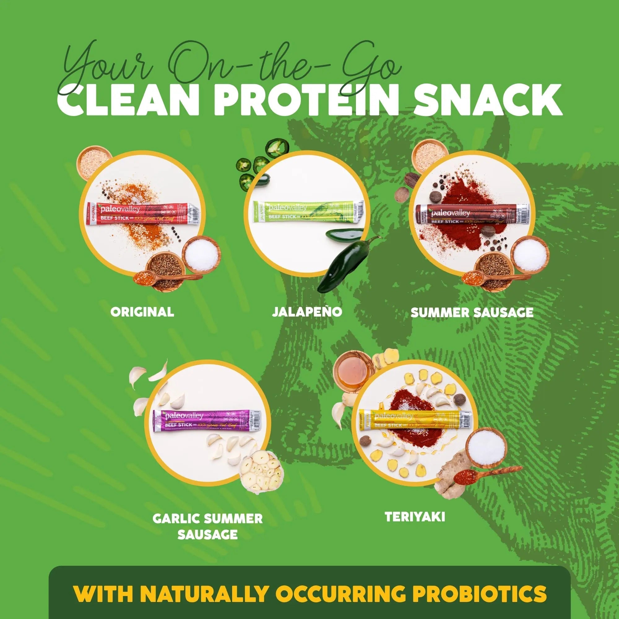 Paleovalley 100% Grass Fed Beef Sticks - Delicious Gluten Free Beef Snack - High Protein Keto Friendly, 40 Count Variety Pack - TrustMedUSA