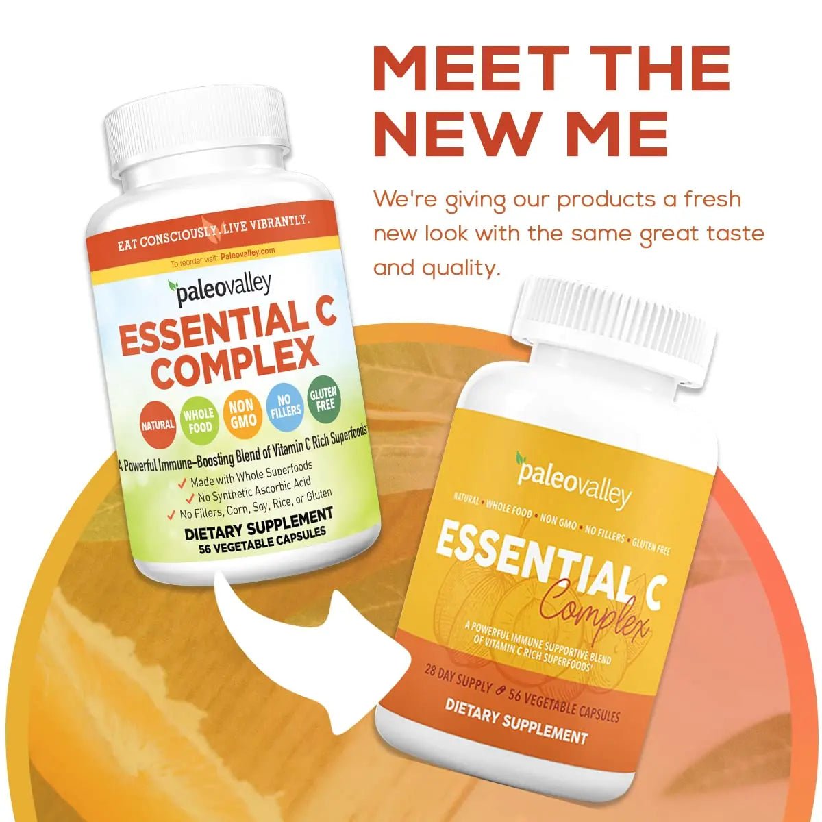 Paleovalley Essential C Complex - Vitamin C Supplement for Immune Support - 1 Pack, 450mg - Organic Superfoods Unripe Acerola Cherry, Camu Camu, Amla Berry - TrustMedUSA