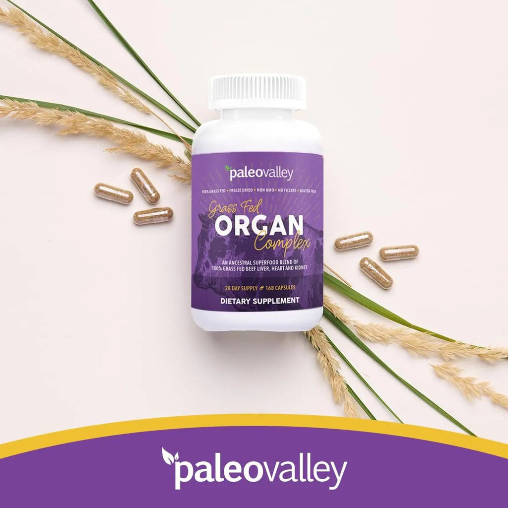 Paleovalley Grass Fed Beef Organ Complex - Freeze-Dried Beef Liver, Heart, and Kidney Blend, 1 Bottle - TrustMedUSA
