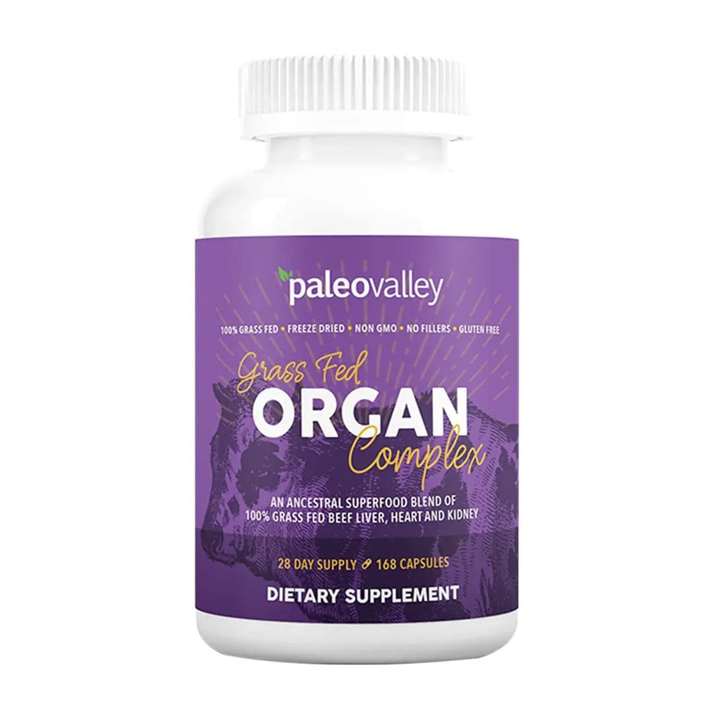 Paleovalley Grass Fed Beef Organ Complex - Freeze-Dried Beef Liver, Heart, and Kidney Blend, 1 Bottle - TrustMedUSA