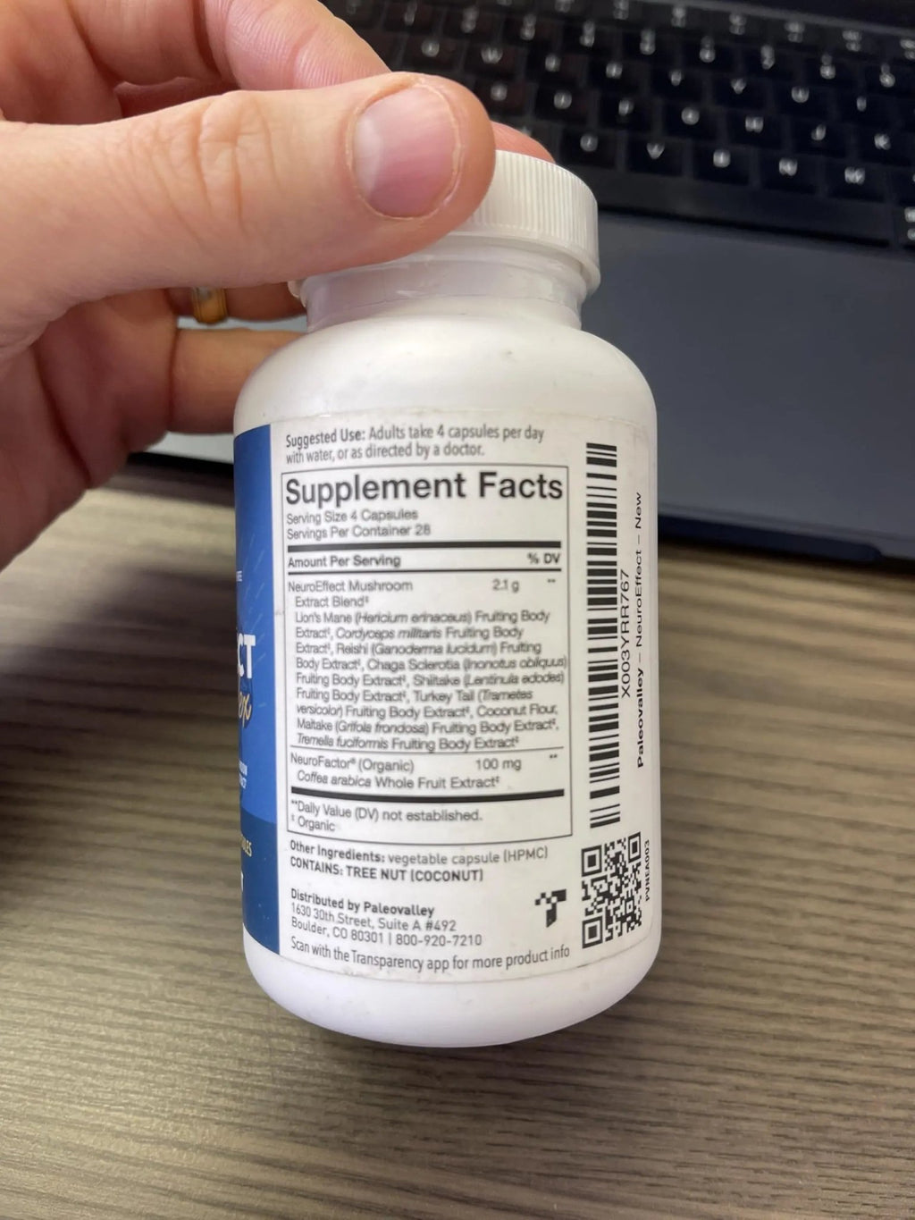 Paleovalley NeuroEffect - Neuro Mushroom Coffee Nutritional Supplement for Focus, Memory, and Energy Support - 28-Day Supply - 8 Full Spectrum Mushroom and Whole Coffee Fruit Extracts - TrustMedUSA