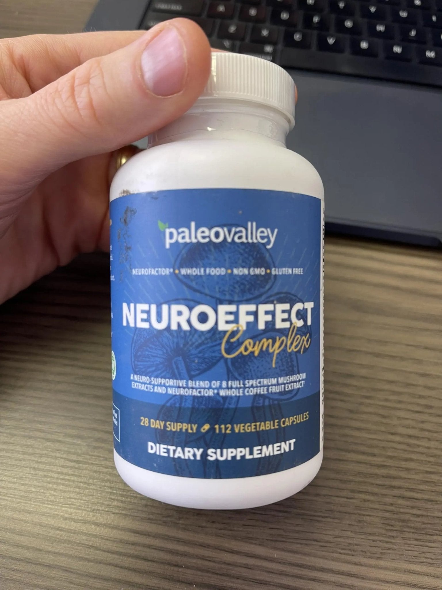 Paleovalley NeuroEffect - Neuro Mushroom Coffee Nutritional Supplement for Focus, Memory, and Energy Support - 28-Day Supply - 8 Full Spectrum Mushroom and Whole Coffee Fruit Extracts - TrustMedUSA