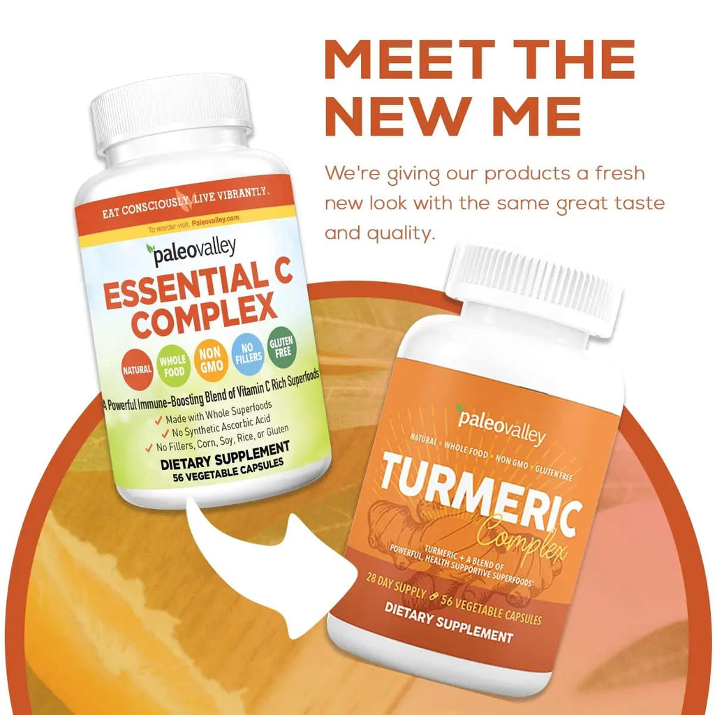 Paleovalley - Organic Turmeric Complex - Full Spectrum Organic Turmeric with Health-Supportive Superfoods - 56 Vegetarian Capsules - Support Joints, Immunity, Brain and Heart Health - TrustMedUSA