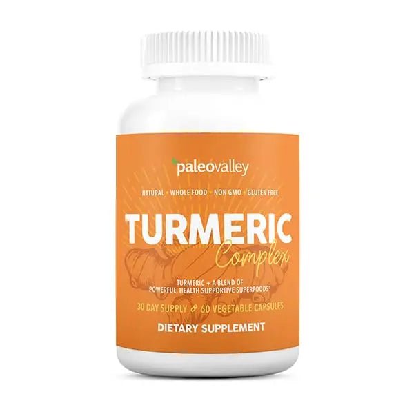 Paleovalley - Organic Turmeric Complex - Full Spectrum Organic Turmeric with Health-Supportive Superfoods - 56 Vegetarian Capsules - Support Joints, Immunity, Brain and Heart Health - TrustMedUSA