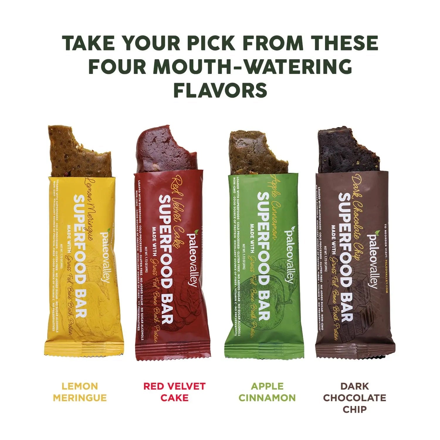Paleovalley Superfood Bars – Apple Cinnamon– 10 Pack – 9g Protein per Bar – Gluten-Free, Grain-Free, Paleo, Non-GMO – On-the-Go Snack - TrustMedUSA