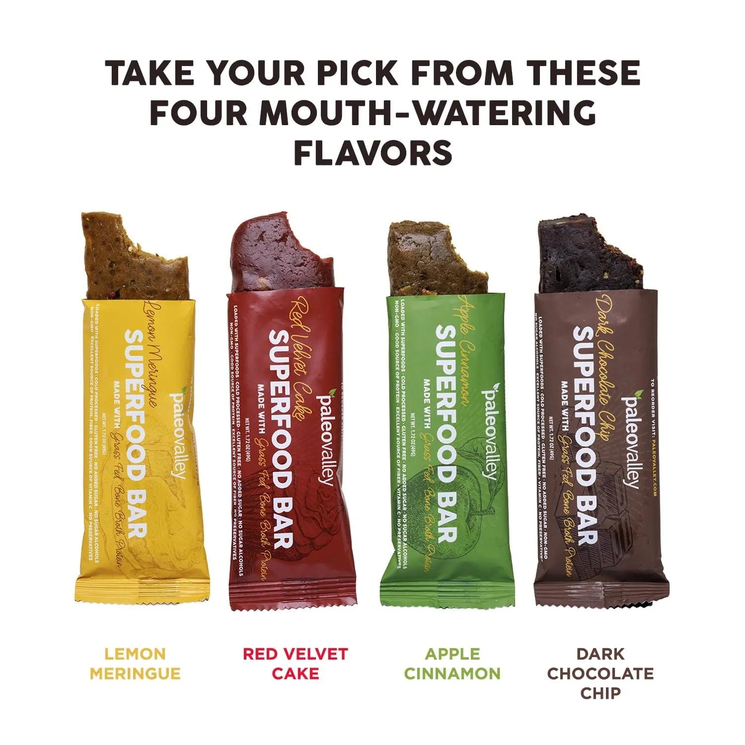 Paleovalley Superfood Bars – Dark Chocolate Chip– 10 Pack – 9g Protein per Bar – Gluten-Free, Grain-Free, Paleo, Non-GMO – On-the-Go Snack - TrustMedUSA