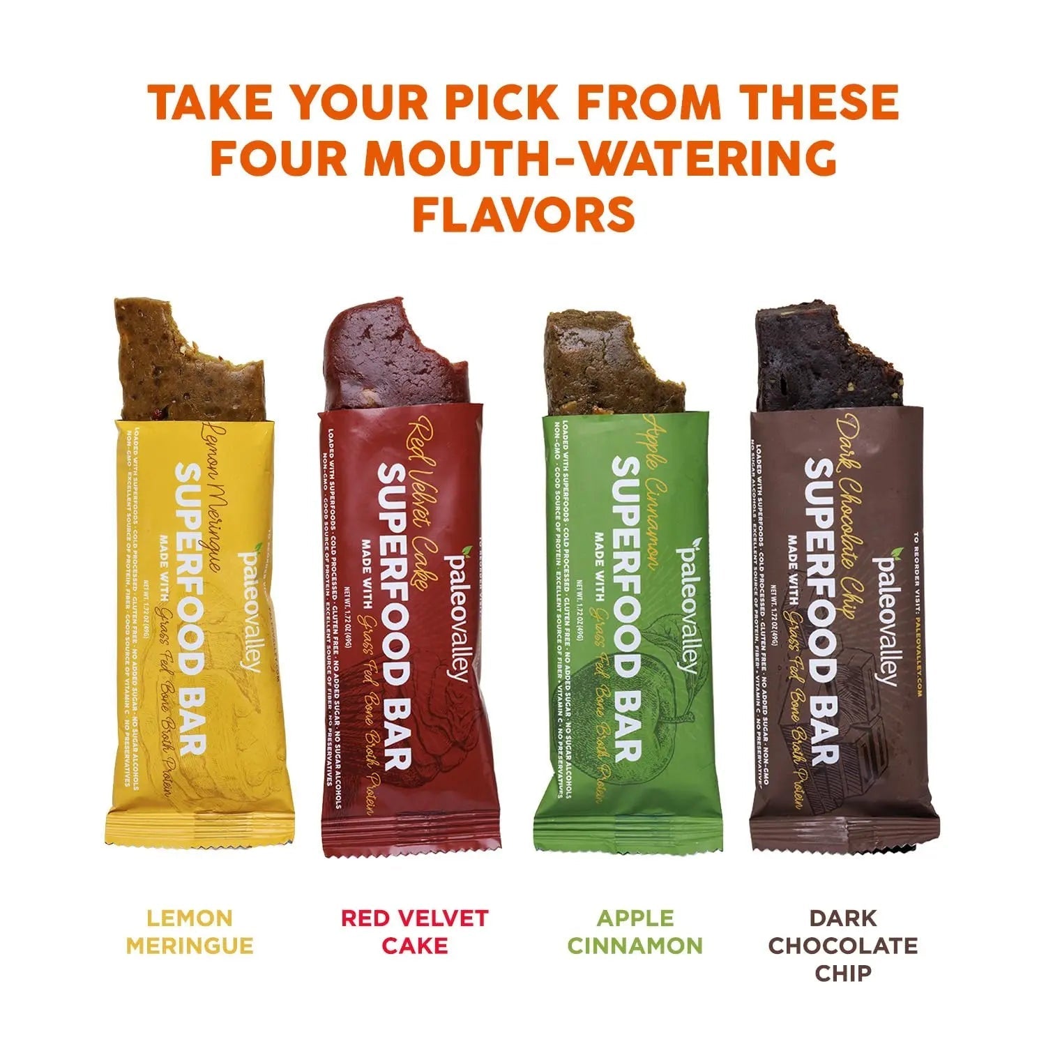 Paleovalley Superfood Bars – Lemon Meringue– 10 Pack – 9g Protein per Bar – Gluten-Free, Grain-Free, Paleo, Non-GMO – On-the-Go Snack - TrustMedUSA