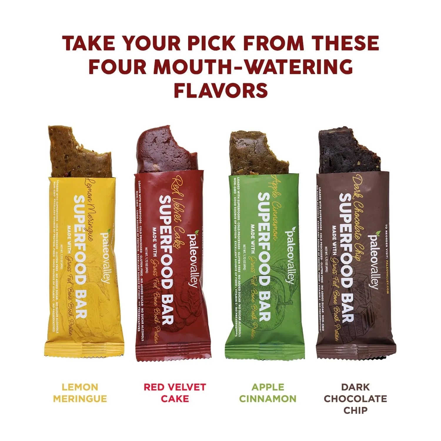 Paleovalley Superfood Bars – Red Velvet– 10 Pack – 9g Protein per Bar – Gluten-Free, Grain-Free, Paleo, Non-GMO – On-the-Go Snack - TrustMedUSA