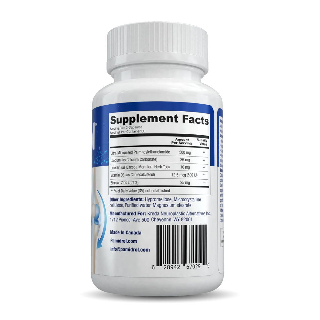 Pamidrol Nerve and Joint Support with Added Calcium 120 Capsules - TrustMedUSA