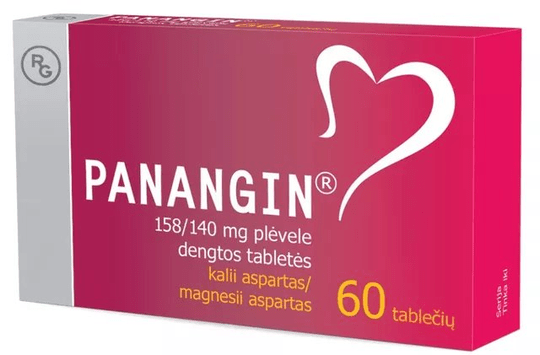 Panangin 60 Tablets. 158mg+140mg - TrustMedUSA