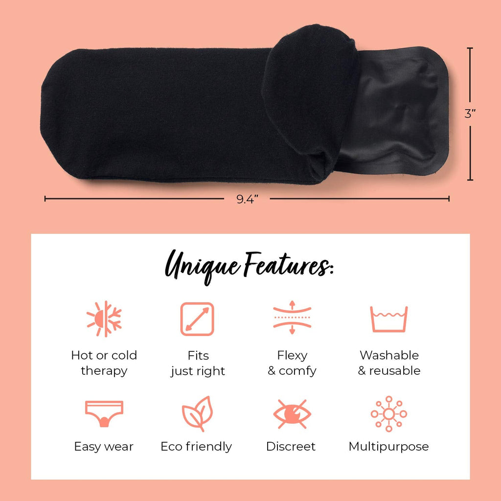 Pandabelle Hot & Cold Reusable Perineal Ice Pack with 4 Washable Cotton Sleeves & Carry Bag for Postpartum Perineal Pain, Hemorrhoids, C-Section Scar, Breastfeeding, Post-Waxing Hair Removal & More - TrustMedUSA