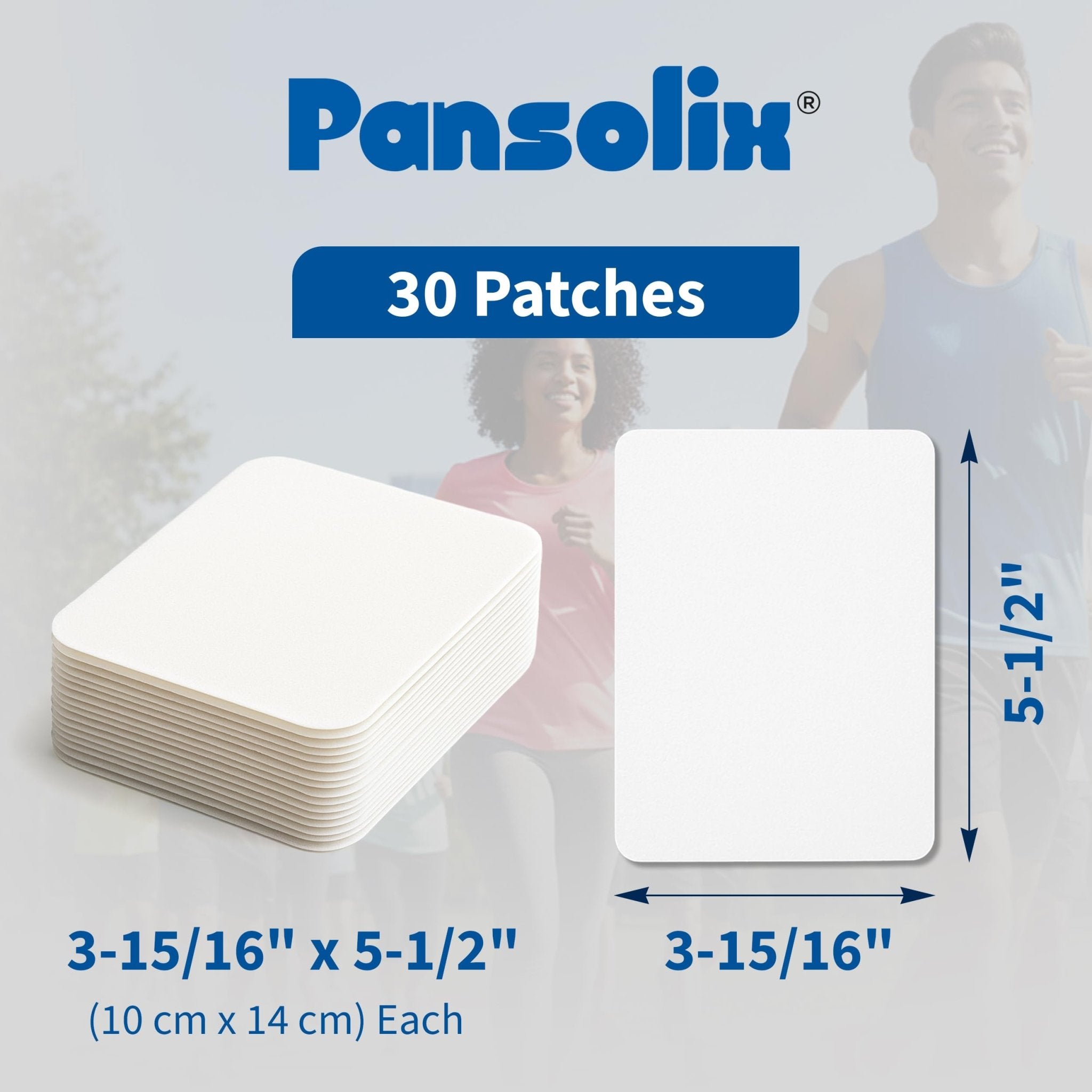 Pansolix Lidocaine Pain Relief Patches 4% | Topical Analgesic Patch | 10 x 14 cm | Skin Tone | Pack of 30 - TrustMedUSA