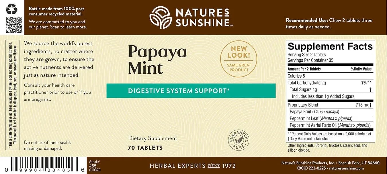 Papaya & Peppermint by Nature's Sunshine - TrustMedUSA