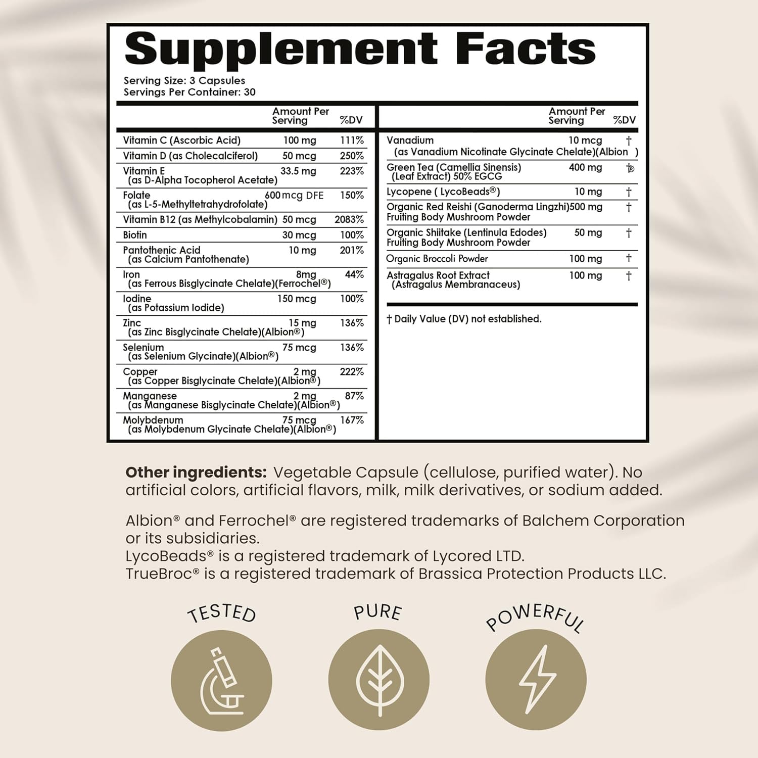 PAPCLEAR Physician Formulated | All Natural Immune Support Supplement | Advanced Powerful Immunity Booster | 21 Vitamins & Nutrients with Organic Shiitake Mushroom & Lycopene | 90 Capsules | Pack of 1 - TrustMedUSA