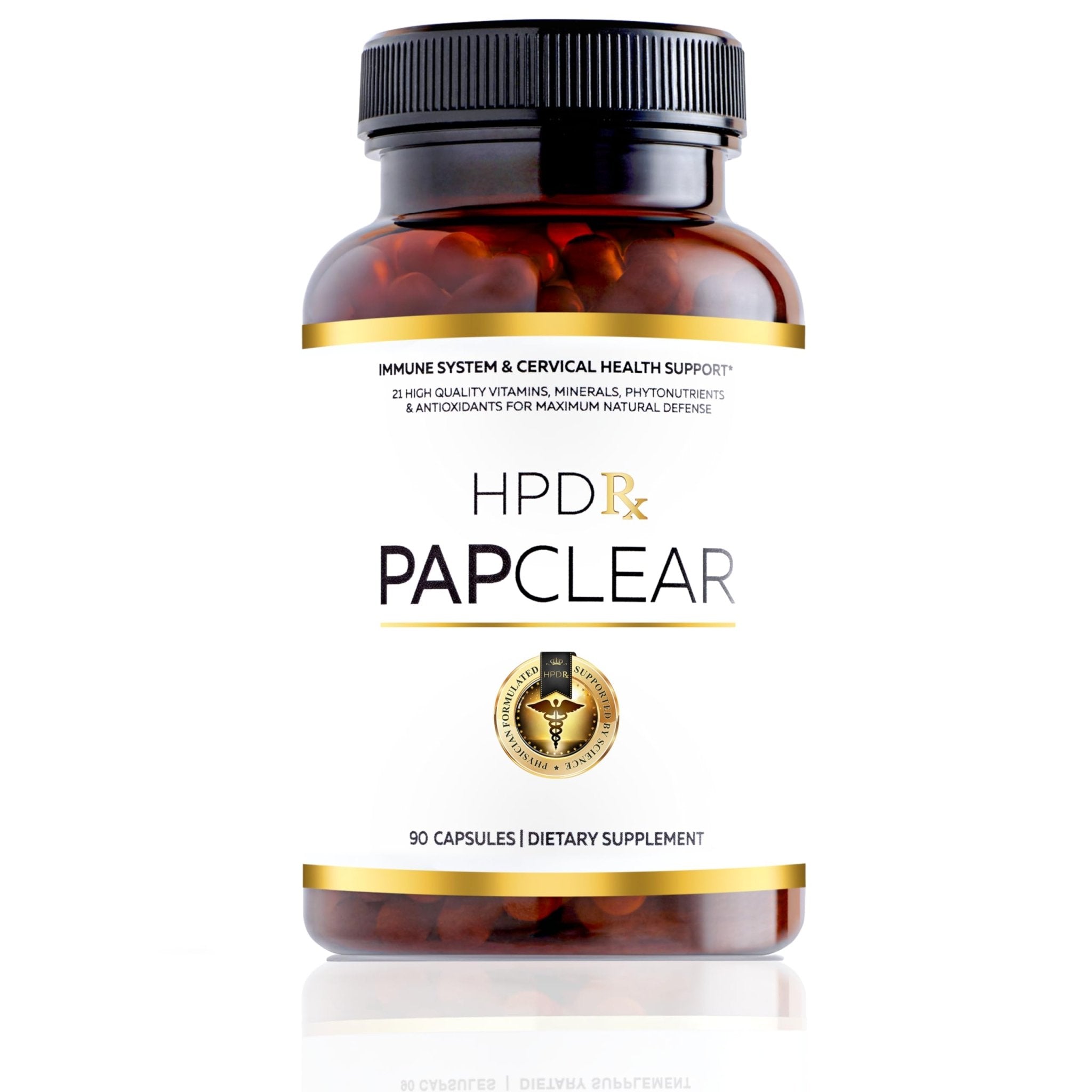 PAPCLEAR Physician Formulated | All Natural Immune Support Supplement | Advanced Powerful Immunity Booster | 21 Vitamins & Nutrients with Organic Shiitake Mushroom & Lycopene | 90 Capsules | Pack of 1 - TrustMedUSA