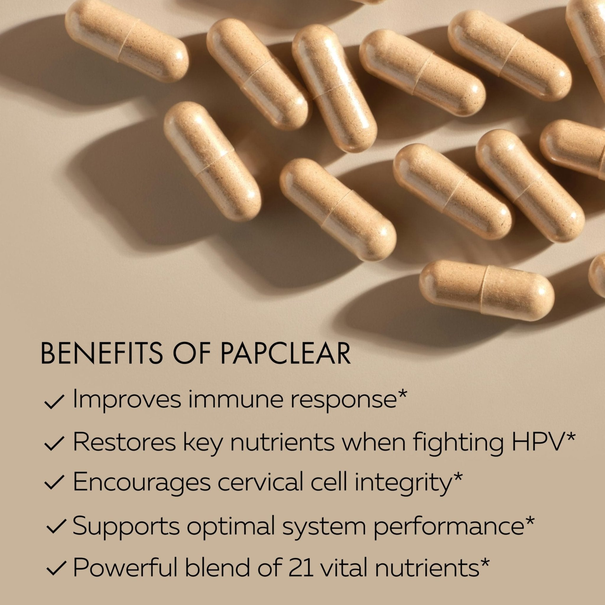 PAPCLEAR Physician Formulated | All Natural Immune Support Supplement | Advanced Powerful Immunity Booster | 21 Vitamins & Nutrients with Organic Shiitake Mushroom & Lycopene | 90 Capsules | Pack of 1 - TrustMedUSA