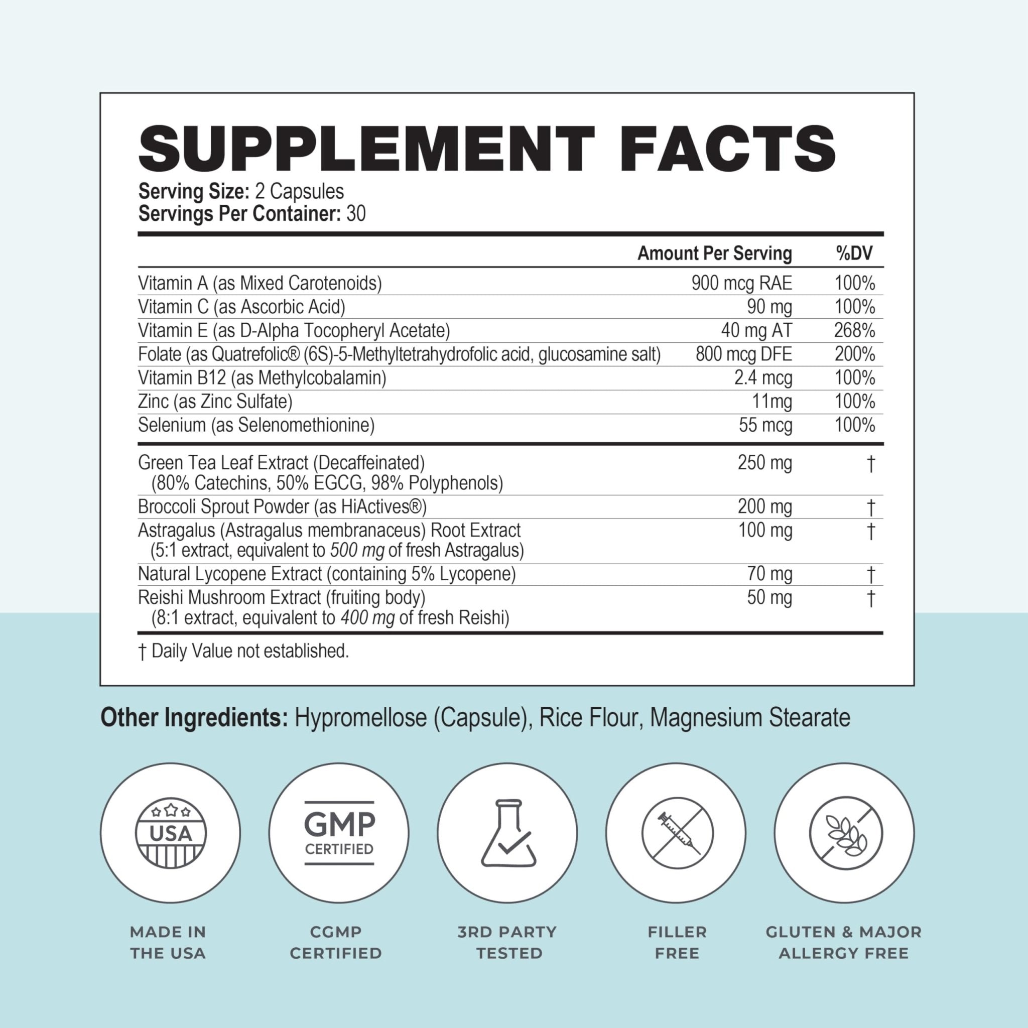 Papillex Dietary Supplement Tablets All Natural Immune Support - Immunity Defense - Best Immune System Booster - Organic 60 Capsules Bottle (Single Bottle) - Maple Wellness Supplements