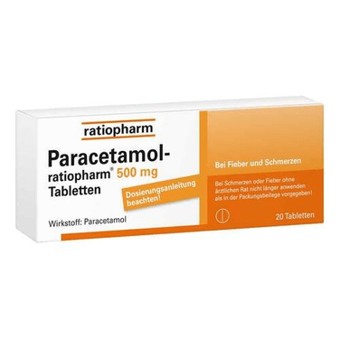 Paracetamol-ratiopharm 500 mg Tabs, 20 pcs - TrustMedUSA