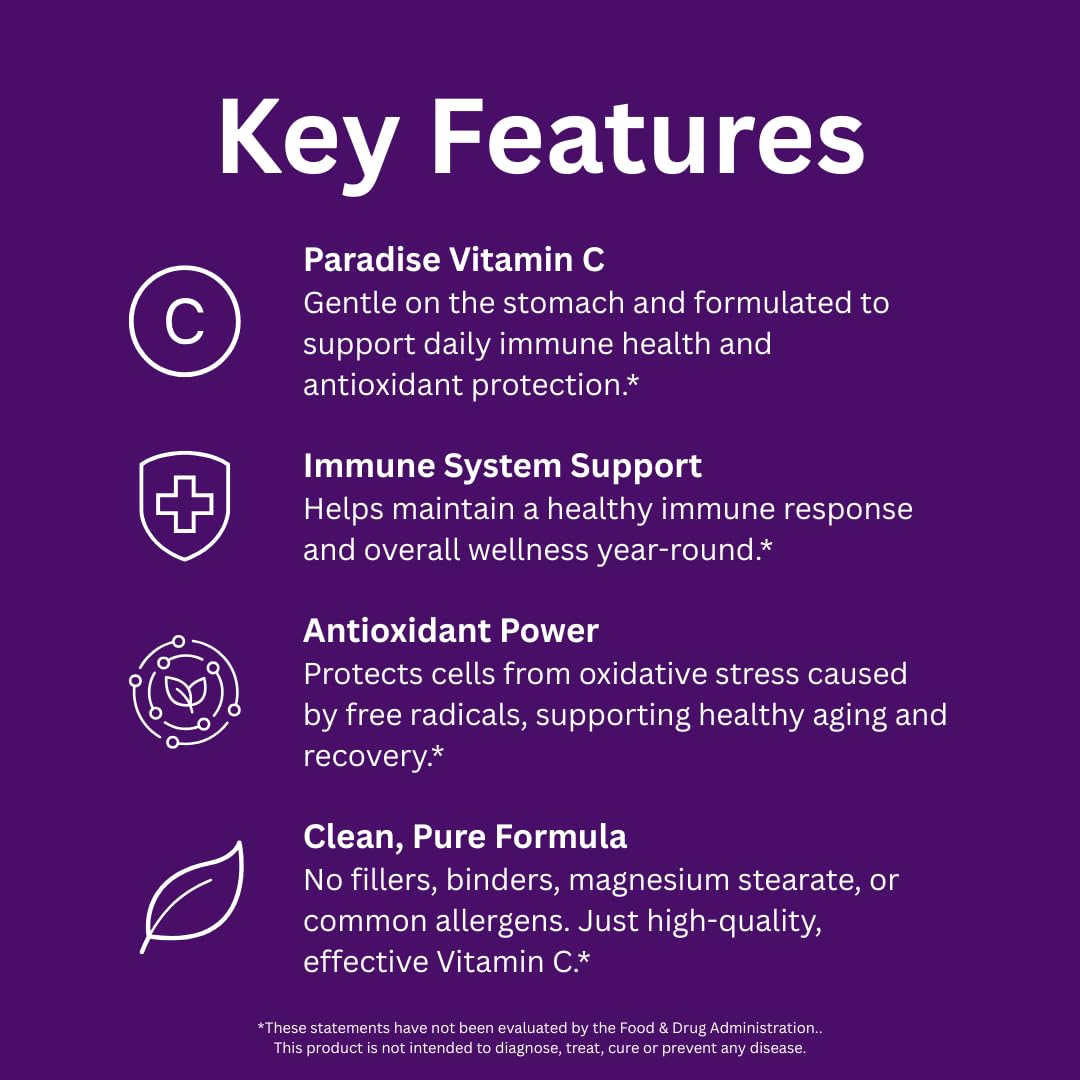 Paradise Herbs Earth's Blend Vitamin C with Nature's C and Adaptogens, Superfoods Base of Probiotics & Organic Alkalizing Greens, 90 Vegetarian Capsules - TrustMedUSA