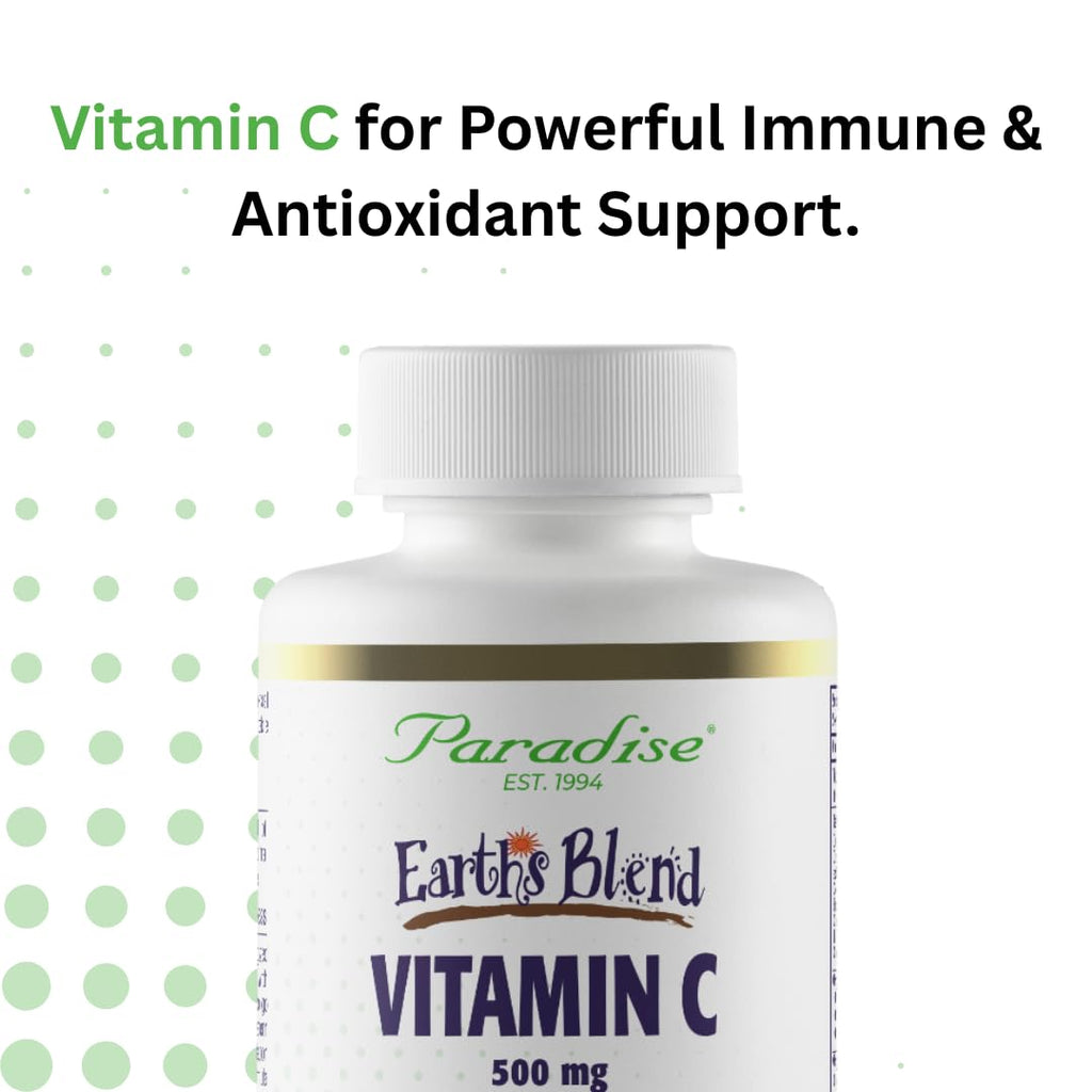 Paradise Herbs Earth's Blend Vitamin C with Nature's C and Adaptogens, Superfoods Base of Probiotics & Organic Alkalizing Greens, 90 Vegetarian Capsules - TrustMedUSA