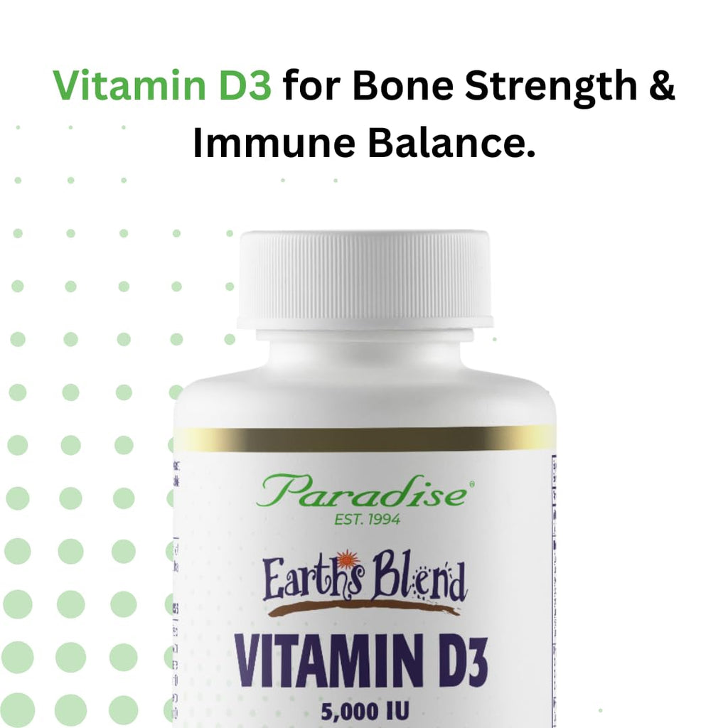 Paradise Herbs Earth's Blend Vitamin D3, Superfoods Base of Probiotics and Organic Alkalizing Greens, Veggies & Berries, 90 Vegetarian Capsules - TrustMedUSA
