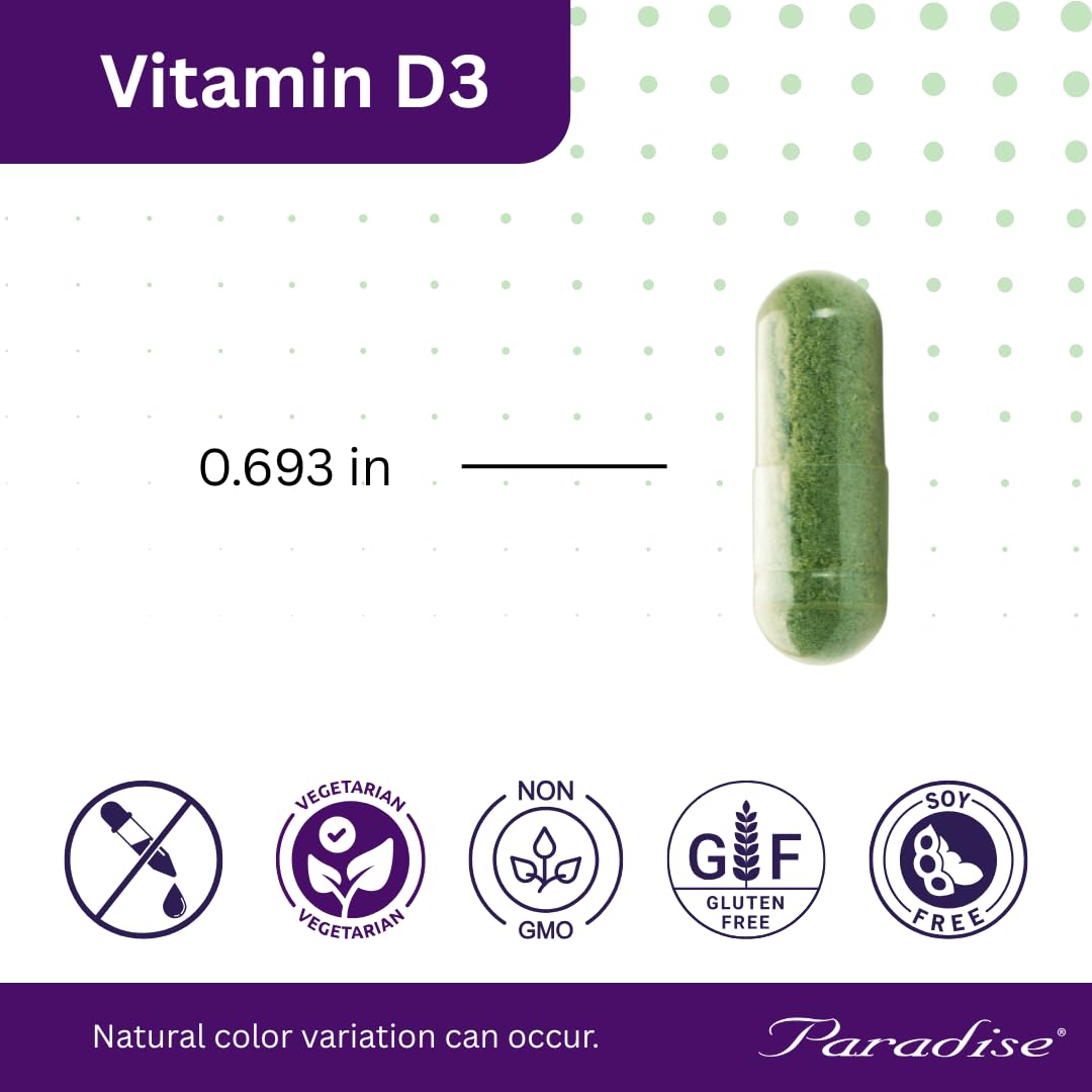 Paradise Herbs Earth's Blend Vitamin D3, Superfoods Base of Probiotics and Organic Alkalizing Greens, Veggies & Berries, 90 Vegetarian Capsules - TrustMedUSA