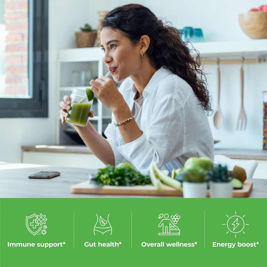 Paradise, ORAC Energy Greens Powder Extract, Super Antioxidants, Probiotics for Gut Health & Digestion, Vitamin C for Immunity, with Spirulina & Chlorella, Non-GMO, Gluten Free, 30 Servings - TrustMedUSA