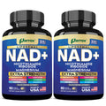 Parrox NAD+ Supplement with Liposomal NAD+, Nicotinamide Riboside, Magnesium, Vitamin B3 & B12, Resveratrol, Turmeric, Ashwagandha, Lion’s Mane,10-in-1 Extra Strength (2 Pack) - TrustMedUSA