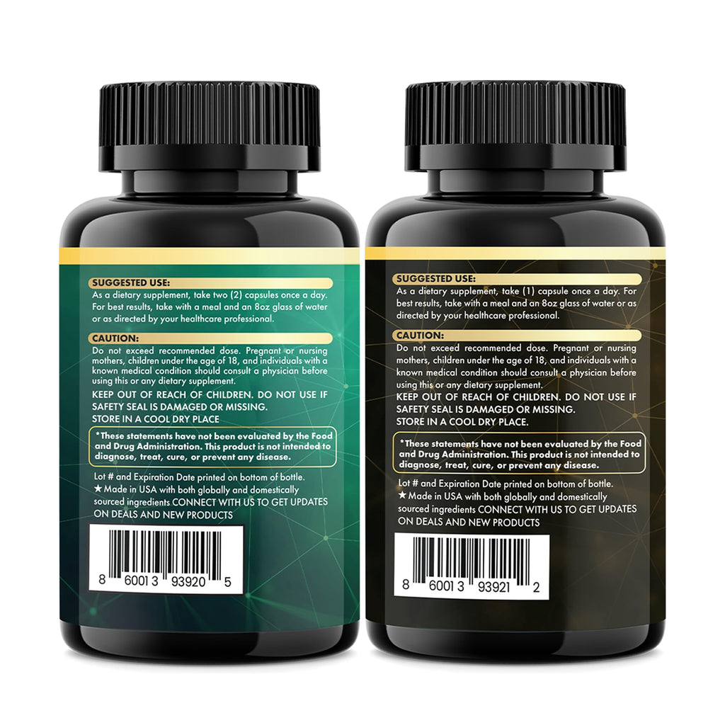 Parrox Shilajit and Sea Moss Bundle, Sea Moss 350mg, Black Seed Oil 200mg, Ashwagandha 100mg, Turmeric, Shilajit 300mg, Rhodiola Rosea 100mg, Panax Ginseng 50mg, Dynamic Vitality Bundle (2 Pack) - TrustMedUSA