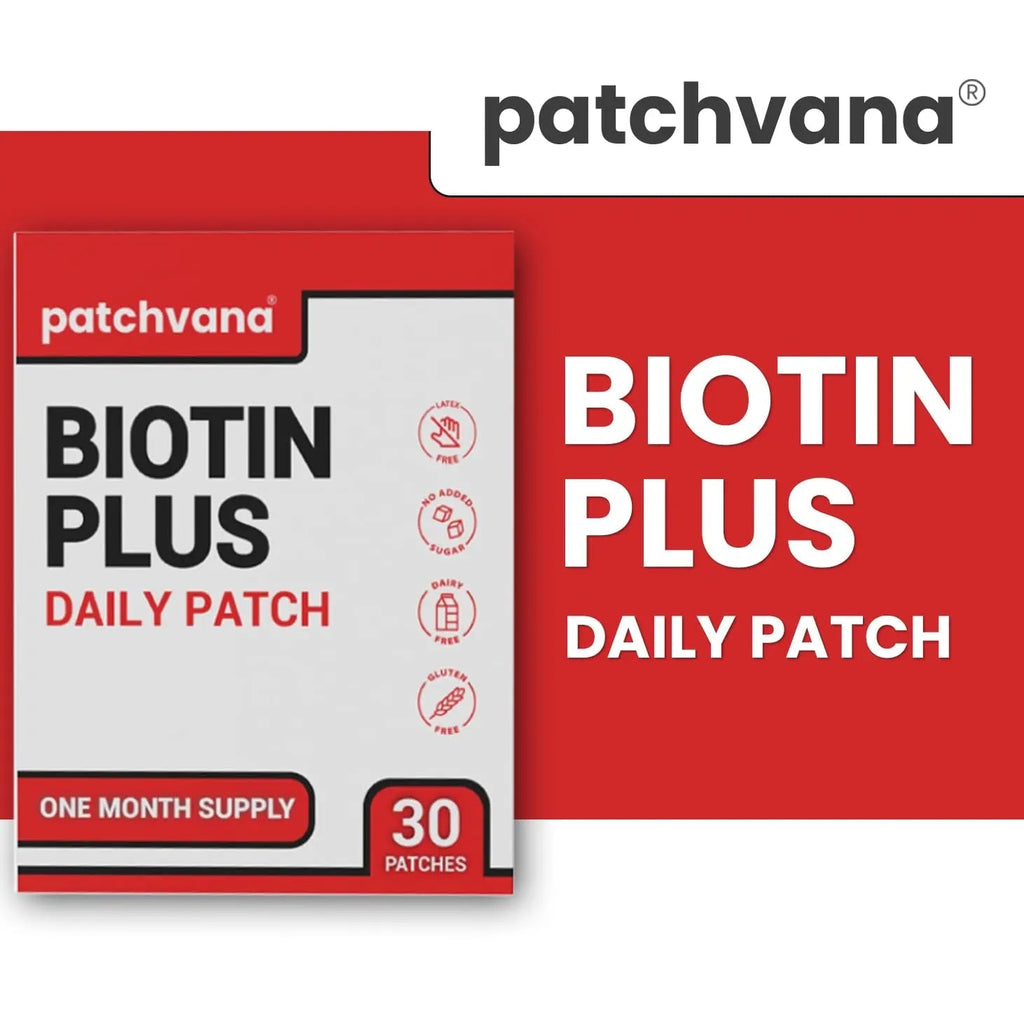 Patchvana Biotin Plus Patch for Women & Men, 1 Month Supply, 30 Patches - TrustMedUSA
