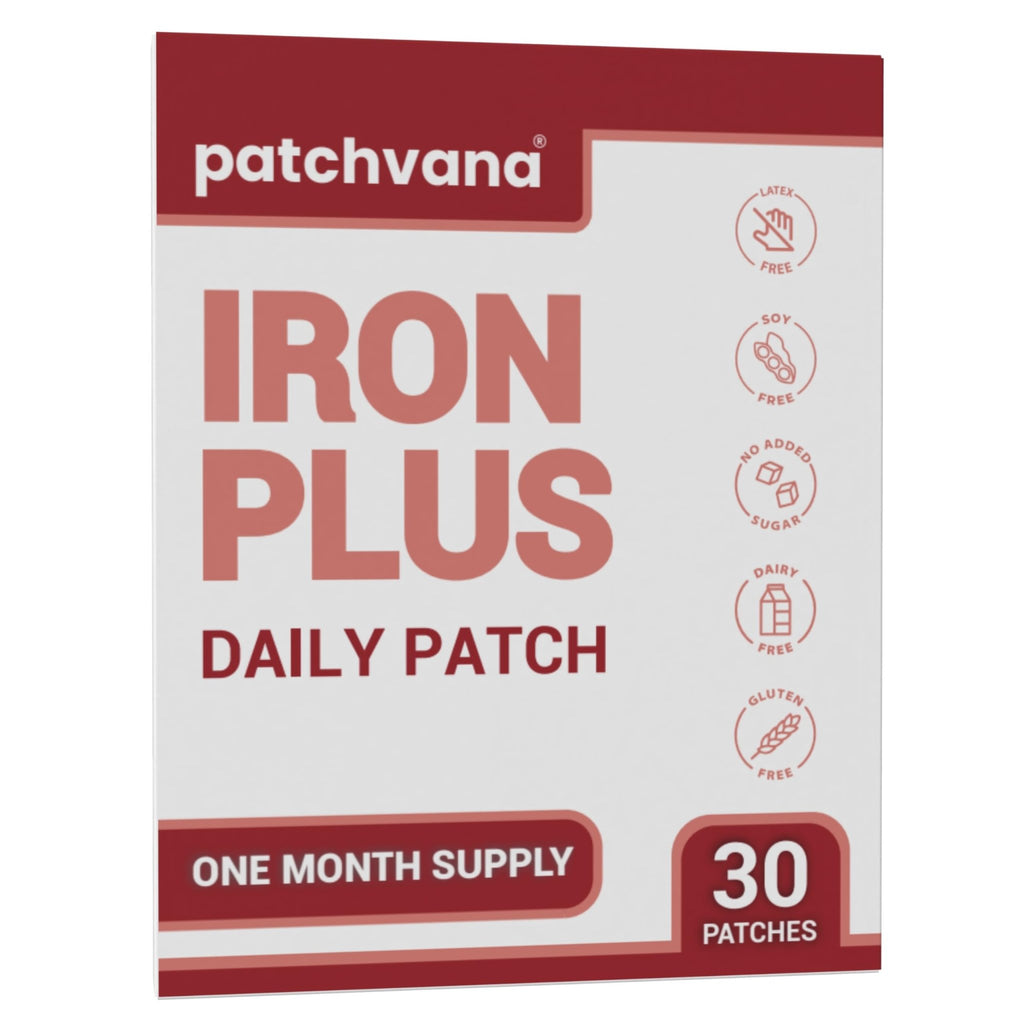 Patchvana Iron Plus Patch for Women & Men, 1 Month Supply, 30 Patches - TrustMedUSA