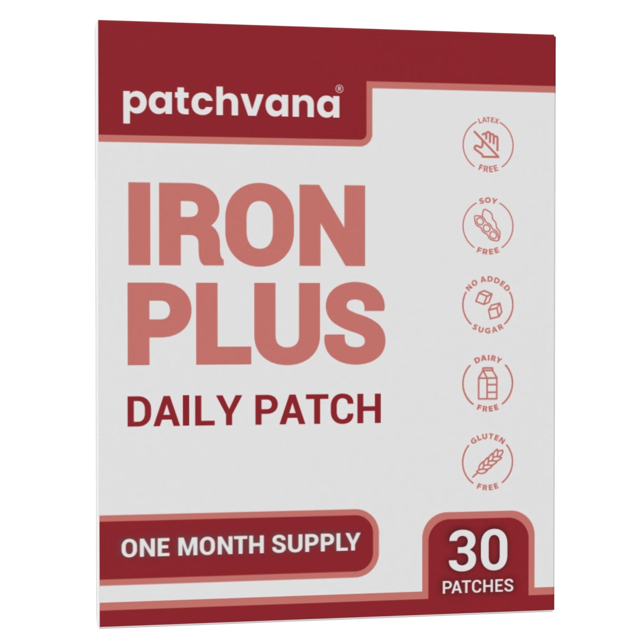 Patchvana Iron Plus Patch for Women & Men, 1 Month Supply, 30 Patches - TrustMedUSA