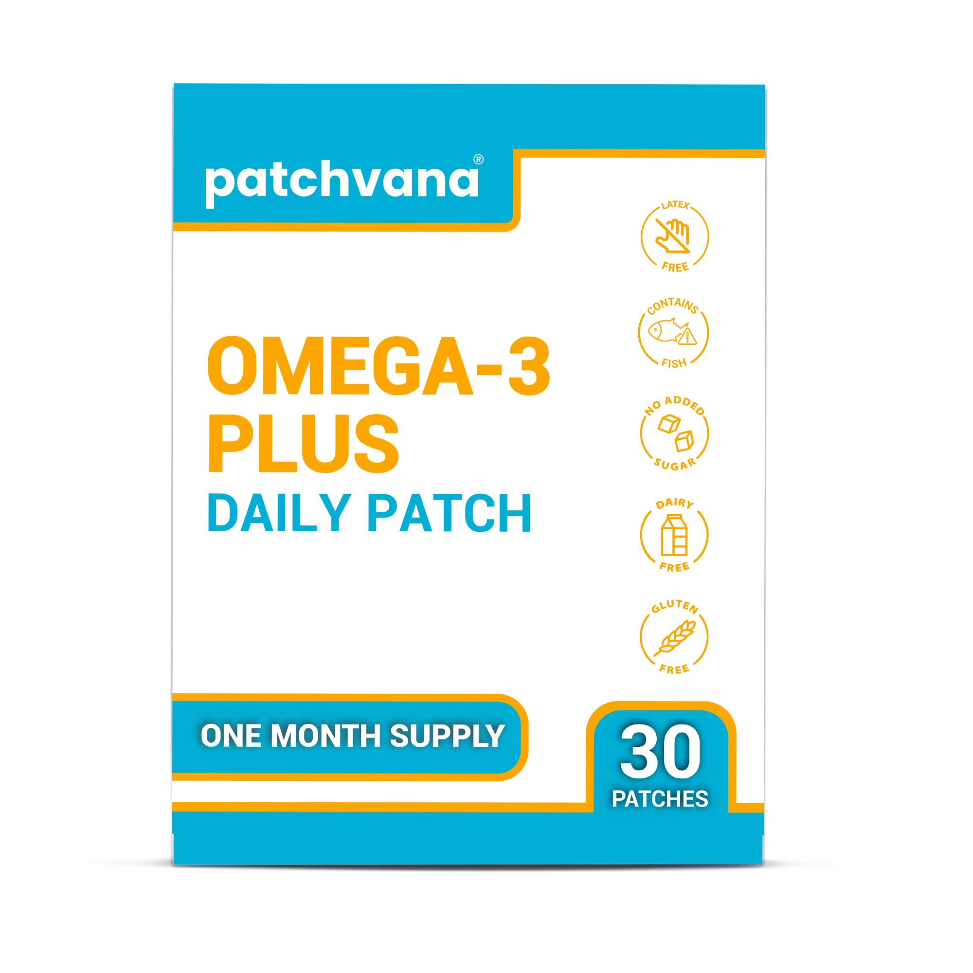 Patchvana Omega 3 Patch for Women & Men, 1 Month Supply, 30 Patches - TrustMedUSA