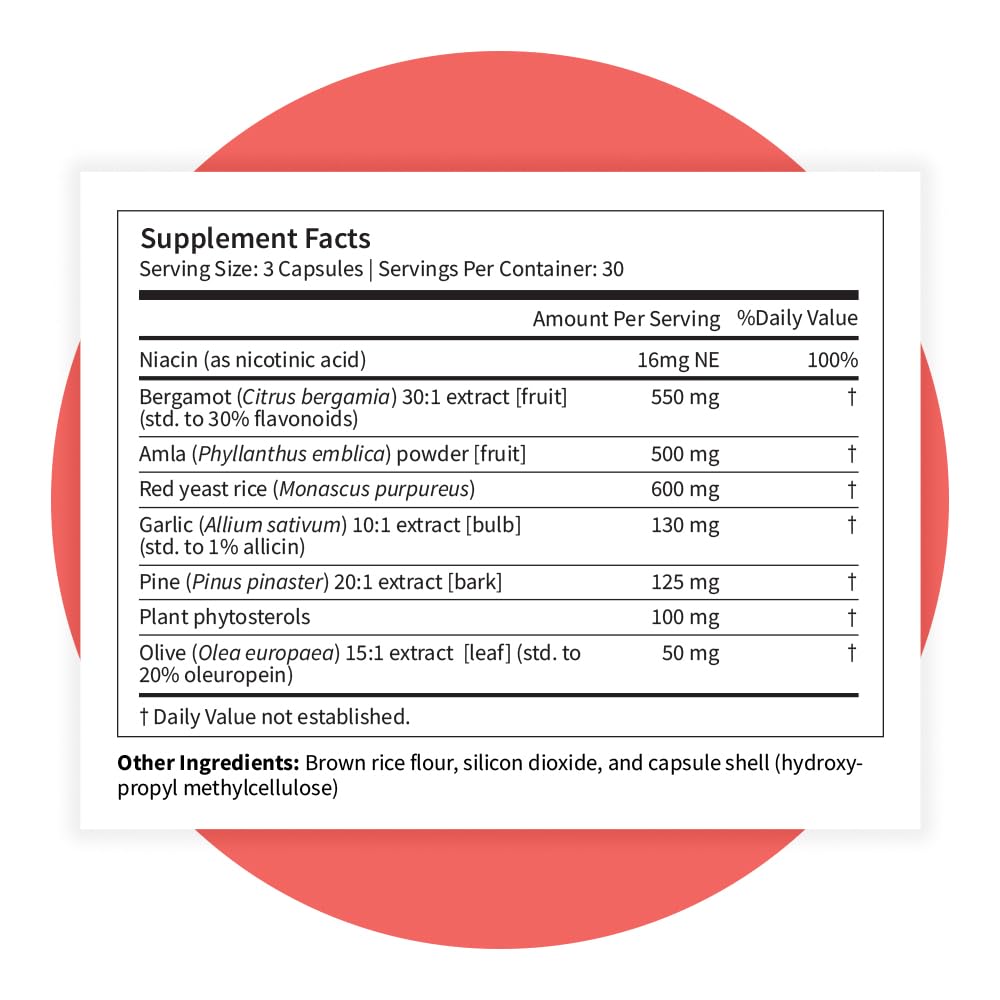 Pattern Wellness Cholesterol Complex Supplement – Supports Overall Well-Being – 3rd Party Lab Tested – 90 Vegan Capsules - TrustMedUSA