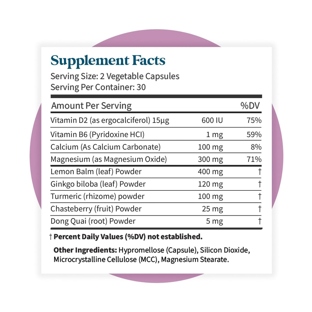 Pattern Wellness PMS Complex – Monthly Cycle Wellness Support – with Vitamin B6, Magnesium & Herbal Extracts – 60 Vegan Capsules - TrustMedUSA
